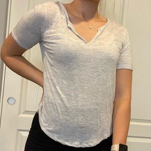 Grey short sleeve shirt